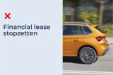 financial lease stoppen thumbnail met gele auto die wegrijdt